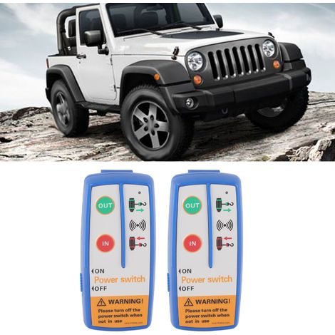 Télécommande sans fil pour treuil 12 V de 15 m (50 pi) pour camion, Jeep et VTT (piles incluses) (1/5)