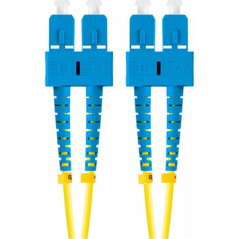 2m lanberg mono sc/upc-sc/upc duplex faser patchkabel g657a1 lszh gelb