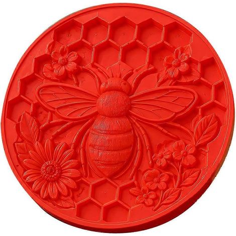 Moule réutilisable pour dalles de jardin tournesol moule rond 40 cm en plastique pour béton coulage de dalles de jardin (1/5)