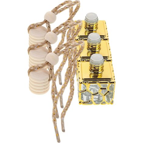 3-teiliges Set tragbarer Parfümflaschen, 10 ml quadratische, nachfüllbare und wiederverwendbare Reiseparfümflaschen aus Glas und Aluminiumlegierung, für DIY und Büro (1/5)