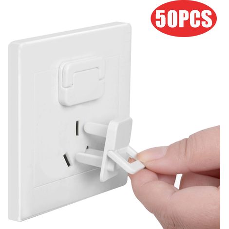 Lot de 50 caches prises électriques, protection anti-choc pour enfants, sécurité domestique. (1/5)