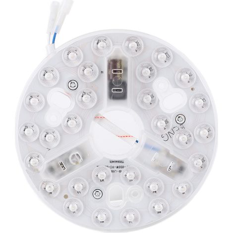 GARRYFIZH Kit de remplacement de ventilateur de plafond LED 5.3 pouces - 3000K/4200K/6500K, 3 couleurs, 15W, 95-265V ronde