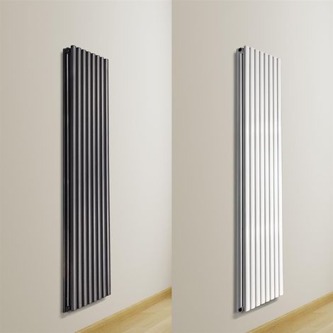 VILSTEIN Paneelheizkörper, Mittelanschluss und Seitenanschluss, Zweilagig Schwarz,1600 x 480 mm (1/5)