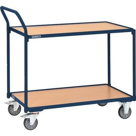 TECWERK Tischwagen 2 Ladeflächen L1000xB600mm saphirblau Trgf.300kg Bügel senkr.TECWERK (1/2)