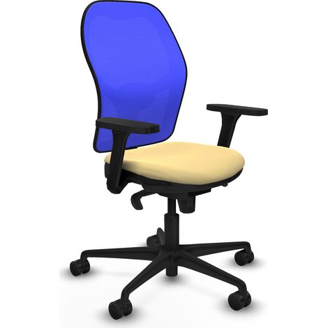 Jorquera sincro malla azul similpiel crema brazos 3D base nailon ruedas 65mm nailon (1/5)