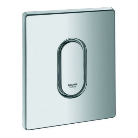 Plaque de couverture 42380 avec bouton-poussoir chromé (1/2)