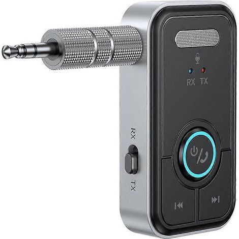 Émetteur-récepteur Bluetooth 5.3. adaptateur audio sans fil avec prise jack 3.5 mm et micro (1/5)