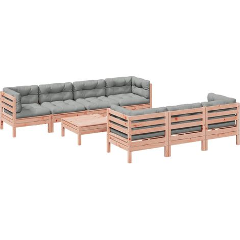 Set Divani da Giardino 8 pz con Cuscini Massello Abete Douglas vidaXL (1/5)