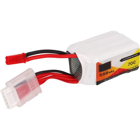 Batterie LiPo 4S 550 mAh 70C, courant de sortie stable, connecteur JST rouge, 14,8 V (1/5)