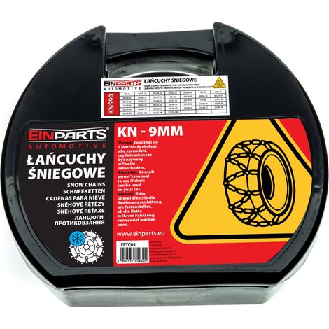 Schneeketten für Räder/Reifen 14-18 Zoll KNS90 Ö-Norm TÜV 9mm, 2 Stück (1/5)