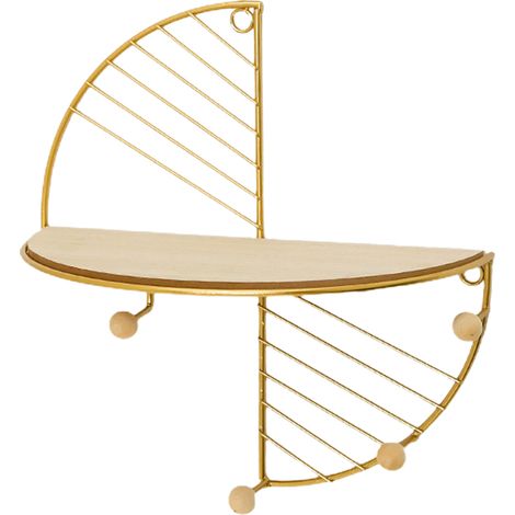 Étagère murale ronde simple - Support mural géométrique multifonction pour rangement salon chambre (1/5)