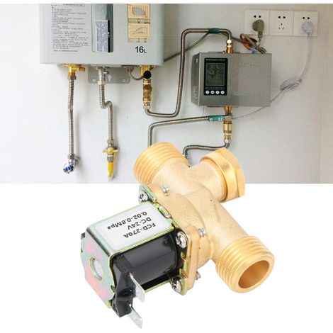 G1/2" Messing-Magnetventil, normalerweise geschlossen, mit Wassereinlassschalter (DC24V) (1/5)