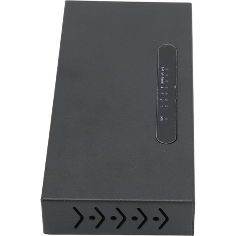 Commutateur PoE 6 Ports 250m avec Détection de Courant Intelligente 10/100Mbps 110-264V Métal