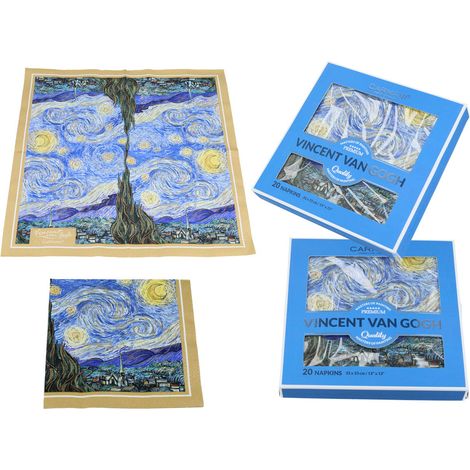 Tovaglioli di carta 20 pezzi - V. van Gogh, Notte stellata (carmani)