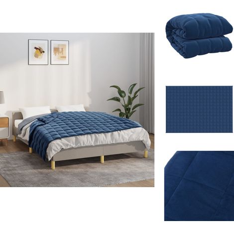 Decken - Living Gewichtsdecke Blau 140x200 cm 10 kg Stoff (1/5)