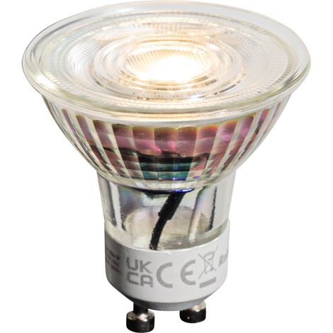 LUEDD Lampadina LED GU10 50mm dimmerabile in Kelvin trasparente 4,5W 345 lm 2000-2700K (1/5)