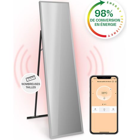 Klarstein – Radiateur infrarouge 900W – Commande via application mobile – Détection fenêtre ouverte – IP24 pour salle de bain – Thermostat réglable (1/5)