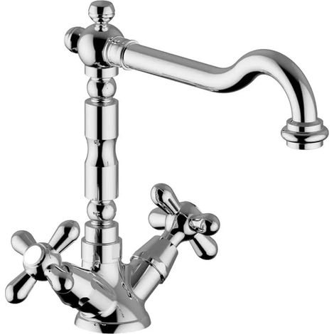 Teorema - Monoforo Lavabo Canna Alta - Serie: Daisy - Colore: Cromato - Articolo: 70374110X4 (1/2)