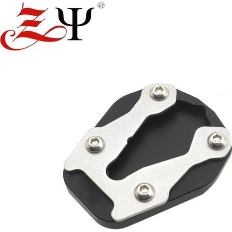 (SANS LOGO Argent) Compatible avec les motos CFMOTO 450MT MT450 450 MT 2024 2025. Plaque d'extension de béquille latérale CNC, support de support maxpower (1/4)