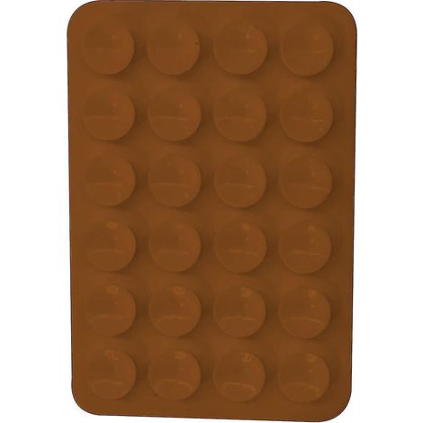 Lot de 5 supports adhésifs à ventouse en silicone pour coques de téléphone, compatibles avec les coques iPhone et Android, support mains libres pour téléphone portable (marron) (1/4)