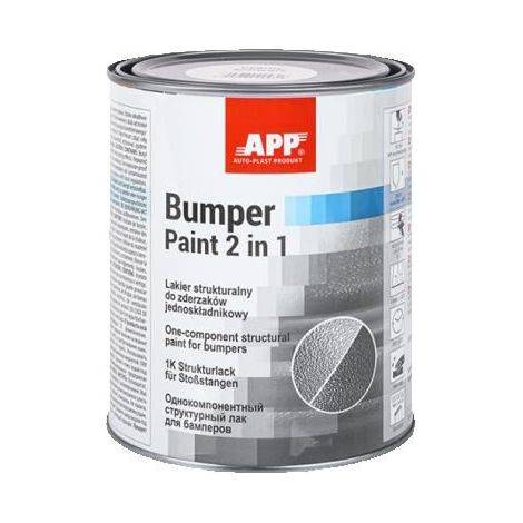 Peinture structurante 1K - Noir - Plastique, pare-chocs, rétroviseur - APP - 1L