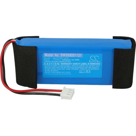 vhbw Akku kompatibel mit Harman/Kardon Esquire Lautsprecher Boxen Speaker (3400mAh, 7,4V, Li-Polymer)