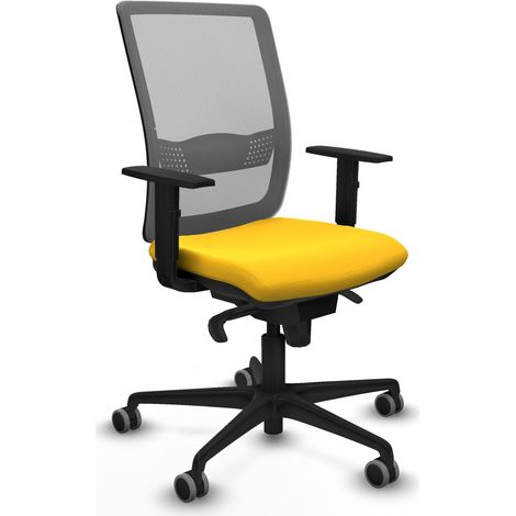 Sedia da ufficio piqueras y crespo ergonomica giallo similpelle (1/2)