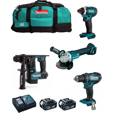 MAKITA Kit MK401 (DDF482 + DHR171 + DGA504 + DTD152 + 2 x 5,0 Ah + DC18RC + LXT600) (1/5)