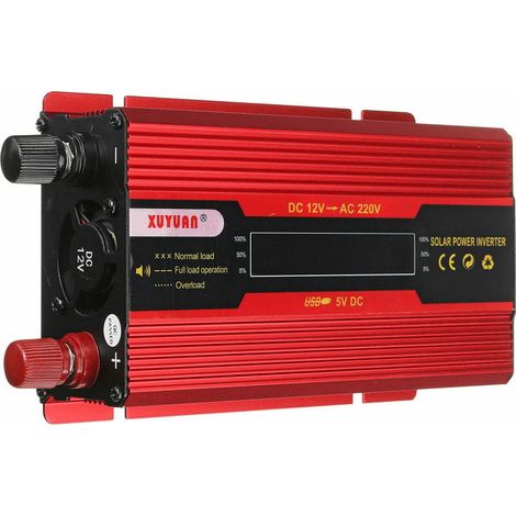 Convertisseur De Courant Automobile DC 12 V Vers AC 220 V Affichage LCD 3000 W Onde Modifiée (1/5)