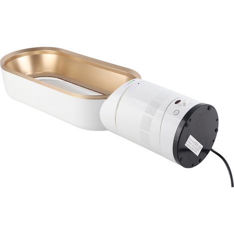 Ventilateur sans pales ultra silencieux, purification de l'air, télécommande, design elliptique, pour maison et dortoir, doré, 220V EU.