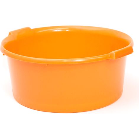 Barreño de plastico redondo con asas 12 Litros Naranja (1/4)