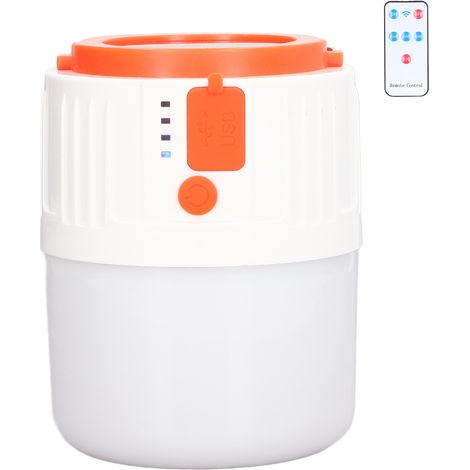 Lampe de camping solaire à commande vocale, 5 modes, induction automatique, chargement USB, étanche, idéale pour les tentes et les activités de plein air. (1/5)