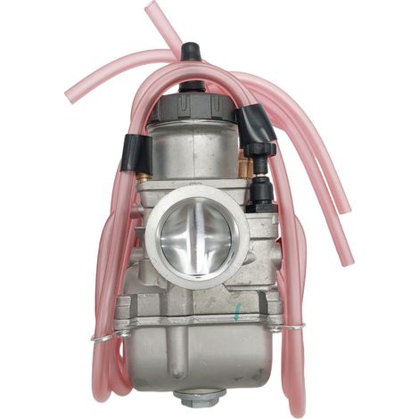 PWK38 carburetor, compatible with YZ250, RM250, CR250, KX250, CR500 and KX500 models. Part number: 404-051. Made from aircraft-grade aluminum, specifically designed for off-road vehicles.