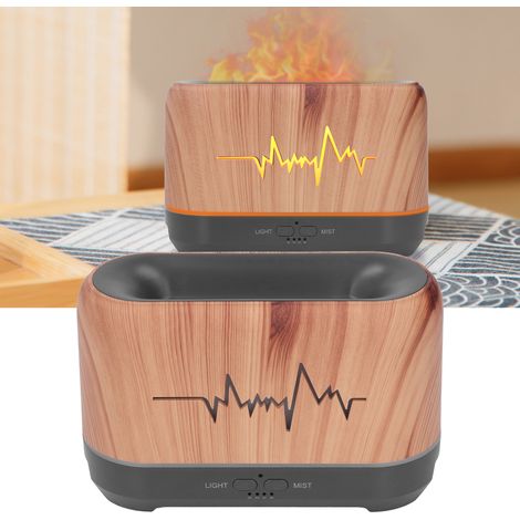 Diffuseur d'arômes humidificateur 200 ml avec lampe à flamme creuse, alimentation USB, pour chambre ou bureau (1/5)