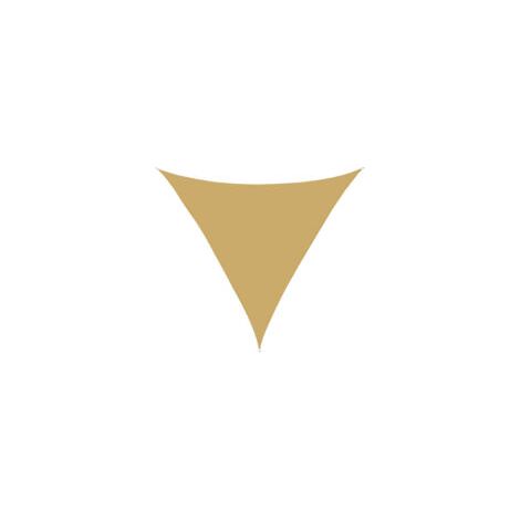 Voile d'ombrage Triangulaire Grande Taille 3 x 3 x 3 m Polyester Haute densité résistant aux UV Coloris Sable (1/5)