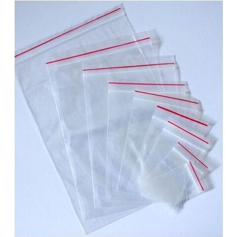 Lot de 100 pochettes zippées 5 x 7 cm