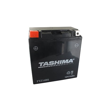 Batería de plomo sellada, sin mantenimiento, lista para usar 12V, 14A. L: 150, L: 86, H: 161 mm, + a la izquierda para motos, quads y motocicletas