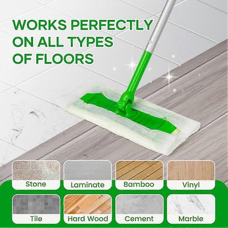 Lot de 100 lingettes de nettoyage à sec pour balai Swiffer, recharges de lingettes pour balai Swiffer, pour le nettoyage des sols (1/5)