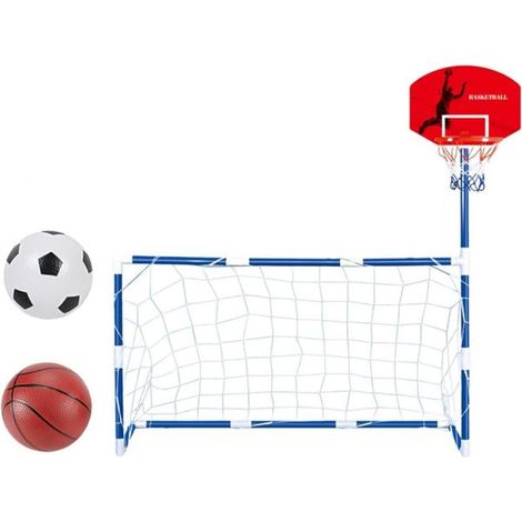 Canestro da basket con rete da calcio, pratica porta da calcio tabello Art.94942