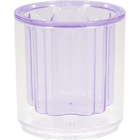 PORTE-STYLO POUR BRICOLAGE ROTATIF TRANSPARENT, ORGANISATEUR DE BUREAU EN PLASTIQUE POUR L'ÉCOLE ET LE BUREAU (Violet) (1/5)