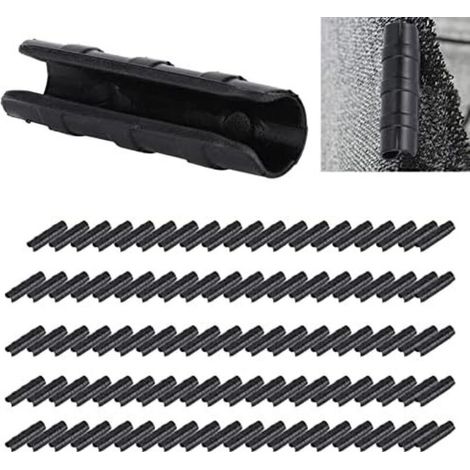 Gewächshausclips, 100 Stück, schwarzes Befestigungsmaterial, Gartenbedarf für die Gewächshausmontage (1/5)