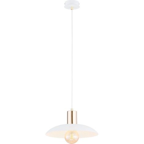 Lampada a Sospensione Spirit, Acciaio verniciato a polvere, Bianco, 30x100x30 cm