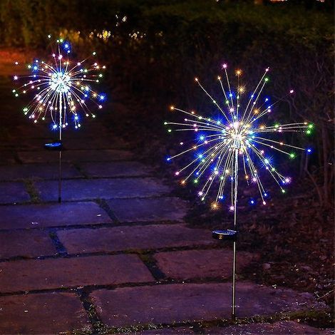 Guirlande lumineuse extérieure Dww-2, 200 LED, effet feu d'artifice, à piles, avec télécommande, idéale pour décorer arbres, terrasses et gazebos. (1/2)