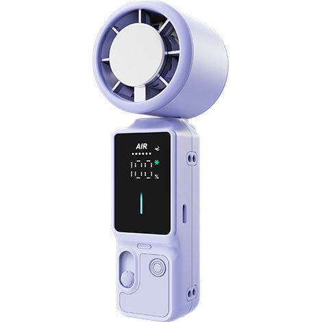 Ventilateur portable, turbine haute vitesse, pratique pour une utilisation en extérieur, 100 niveaux de vitesse, et recharge rapide via USB(B) (1/5)