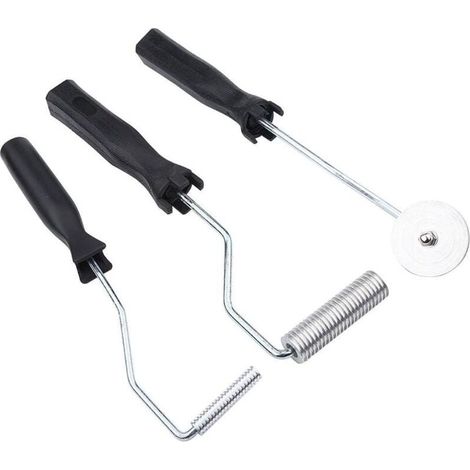 3pcs Rouleau Débulleur, Bulle Paddle Outil, Fibre de Verre d’Alliage d’Aluminium, kit pour Moule, Résine, Composite (1/4)