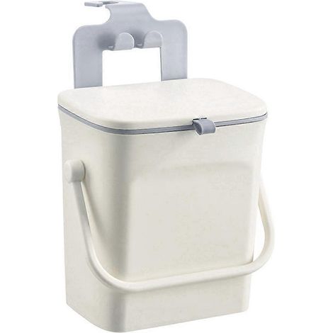 Poubelle portable avec couvercle pour rangement arrière de voiture, bac de nettoyage avec support pour téléphone (1/5)