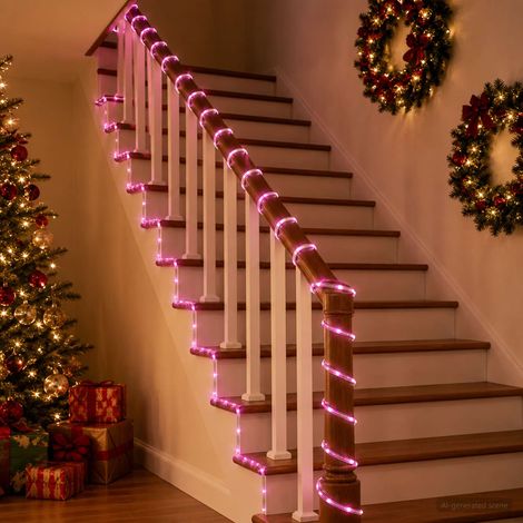 Cordon lumineux LED de Noël 480 LED Rose 20 m (1/5)