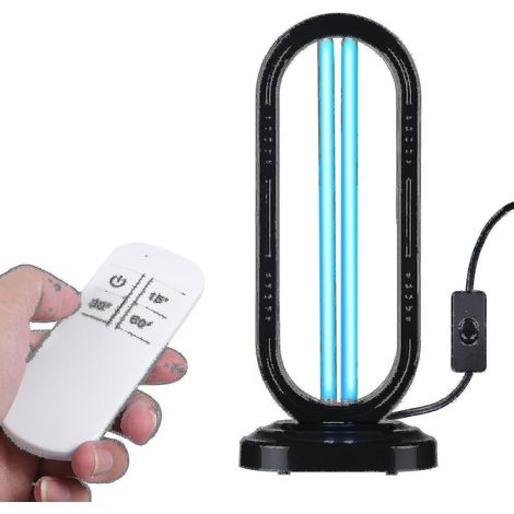 Lampe UV ultraviolette 38 W avec télécommande, lampe de nettoyage UVC sur pied avec ozone, durée de vie 15/30/60 min. (1/4)