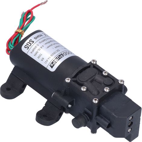 12V 70W micro-pompe à membrane 3308 pour arrosage, brumisation, refroidissement, pulvérisation jardin, type intelligent, sortie droite tuyau double face, 12V70W (1/5)