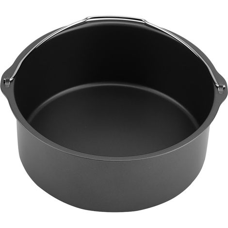 Ensemble d'accessoires 3 en 1 pour friteuse sans huile : Grille à pain, moule à gâteau et plaque à pizza (Noir)
